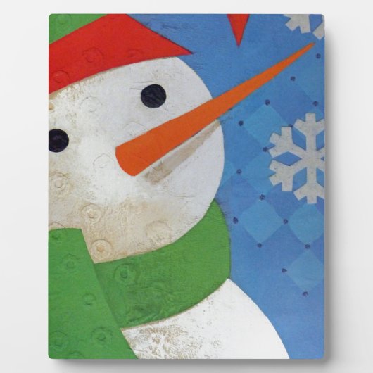 Snowman Face Fotoplaat (Voorkant)