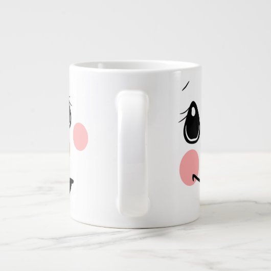 Snowman Face Grote Koffiekop (Achterkant)