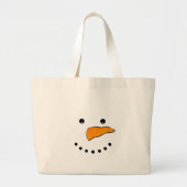 Snowman Face Grote Tote Bag (Voorkant)