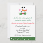 Snowman Face Holiday Uitnodiging (Voorkant)
