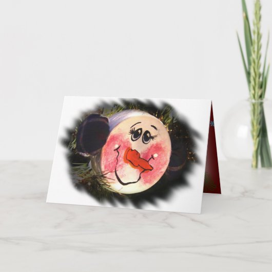 Snowman Face Kaart (Voorkant)