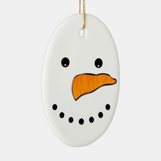 Snowman Face Keramisch Ornament (Rechts)