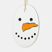 Snowman Face Keramisch Ornament (Links)