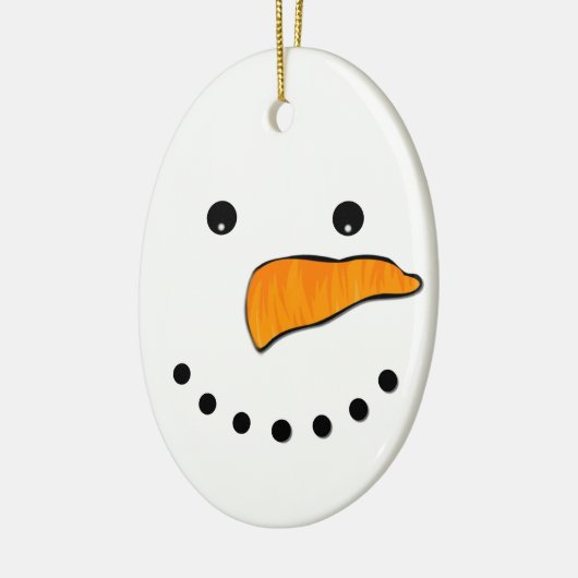 Snowman Face Keramisch Ornament (Links)