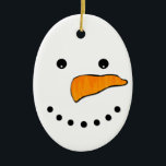 Snowman Face Keramisch Ornament<br><div class="desc">Het Snowman Face-ontwerp is ideaal voor winterse feestdagen,  inclusief kerstmis en nieuwjaar! Het ontwerp zal een schattige aanraking aan huisdeurproducten,  kleding,  en nog veel meer toevoegen. Ook een geweldig cadeau!</div>