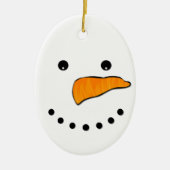 Snowman Face Keramisch Ornament (Voorkant)