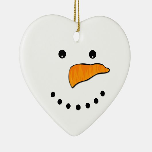 Snowman Face Keramisch Ornament (Rechts)