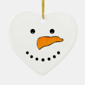 Snowman Face Keramisch Ornament (Voorkant)