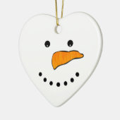 Snowman Face Keramisch Ornament (Links)