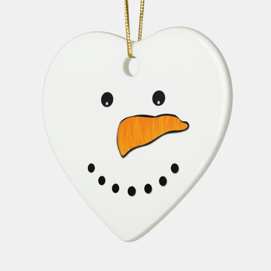 Snowman Face Keramisch Ornament (Links)