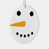 Snowman Face Keramisch Ornament (Rechts)