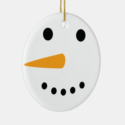 Snowman Face Keramisch Ornament (Rechts)