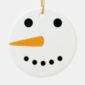 Snowman Face Keramisch Ornament (Voorkant)