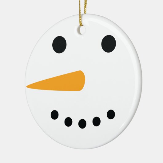 Snowman Face Keramisch Ornament (Links)