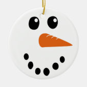 Snowman Face Keramisch Ornament (Voorkant)