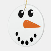 Snowman Face Keramisch Ornament (Links)