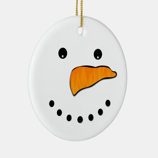 Snowman Face Keramisch Ornament (Rechts)