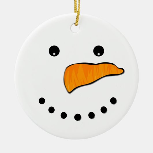 Snowman Face Keramisch Ornament (Voorkant)