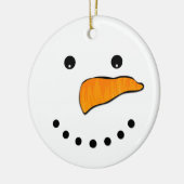 Snowman Face Keramisch Ornament (Links)