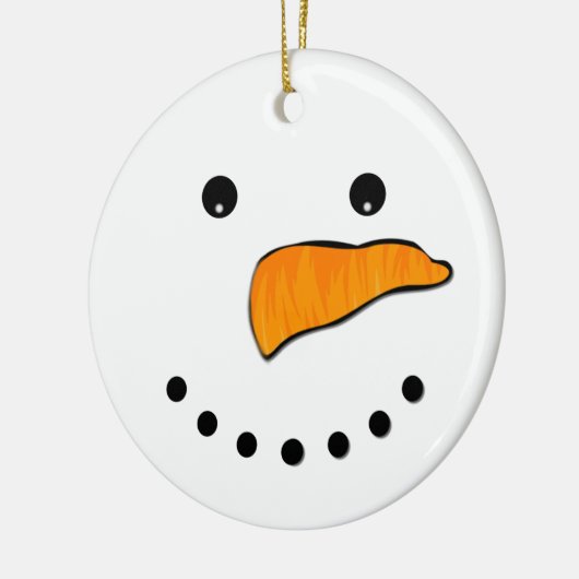 Snowman Face Keramisch Ornament (Links)