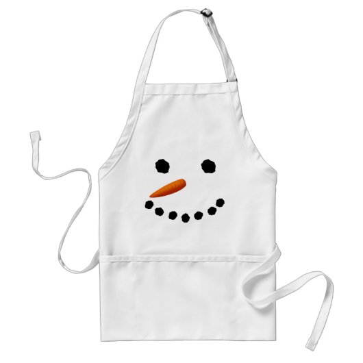 Snowman Face Kerstappron Standaard Schort (Voorkant)