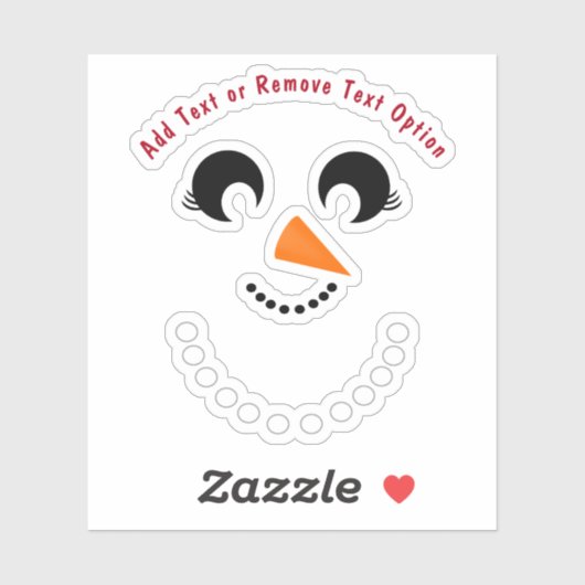 Snowman Face Kerstmis Sticker (Vel)