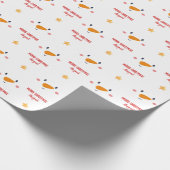 Snowman Face-kerstpapier Cadeaupapier (Hoek)