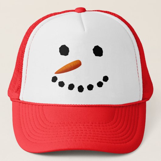 Snowman Face-kerstPet Trucker Pet (Voorkant)