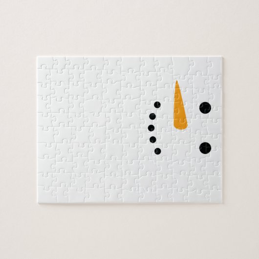 Snowman Face Legpuzzel (Horizontaal)
