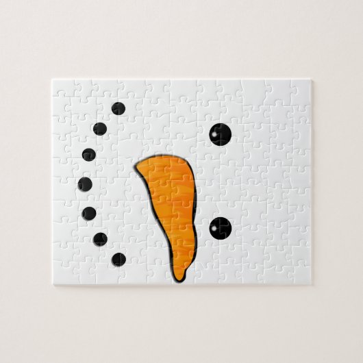 Snowman Face Legpuzzel (Horizontaal)