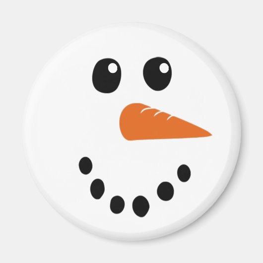 Snowman Face Magneet (Voorkant)