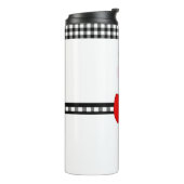 Snowman Face Paarse Bowtie Black Buffalo Play Thermosbeker (Gedraaid links)