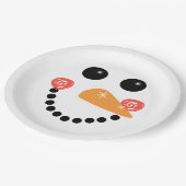 Snowman Face Papieren Bordje (Gekanteld)