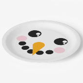 Snowman Face Papieren Bordje (Gekanteld)