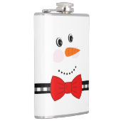Snowman Face Red Bowtie Black Buffalo Heupfles (Rechts)