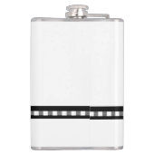 Snowman Face Red Bowtie Black Buffalo Heupfles (Achterkant)