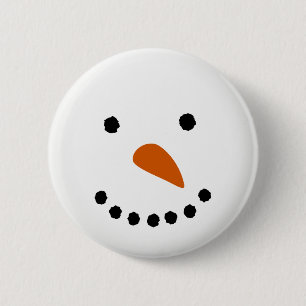 Snowman Face Ronde Button 5,7 Cm