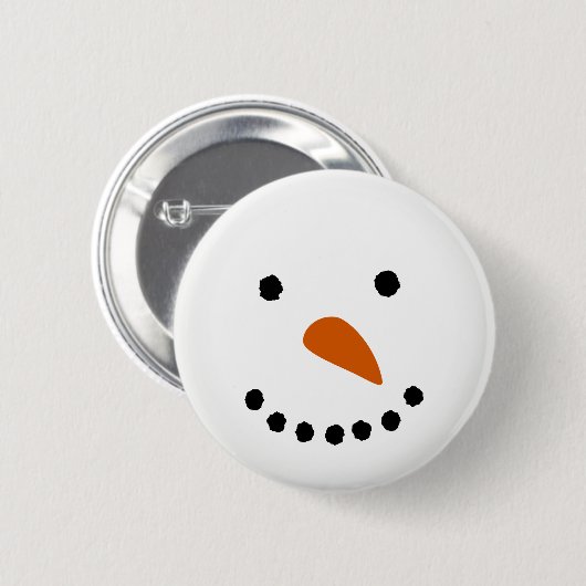 Snowman Face Ronde Button 5,7 Cm (Voorkant /achterkant)