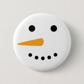 Snowman Face Ronde Button 5,7 Cm (Voorkant)