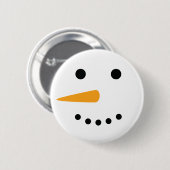 Snowman Face Ronde Button 5,7 Cm (Voorkant /achterkant)