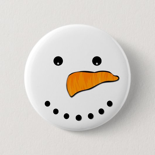 Snowman Face Ronde Button 5,7 Cm (Voorkant)