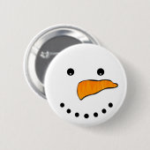 Snowman Face Ronde Button 5,7 Cm (Voorkant /achterkant)