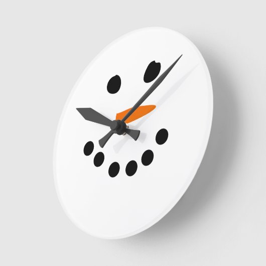 Snowman Face Ronde Klok (Hoek)