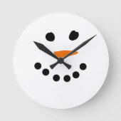 Snowman Face Ronde Klok (Voorkant)