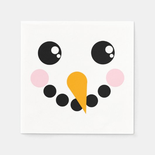 Snowman Face Servetten (Voorkant)