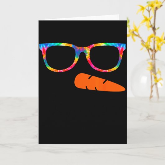 Snowman Face Shirt Womens Eyelashes Gle Tie Dye Ch Kaart (Gele Bloem)