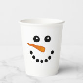 Snowman Face Smile Holiday schattige winterpapiere Papieren Bekers (Achterkant)