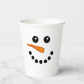 Snowman Face Smile Holiday schattige winterpapiere Papieren Bekers (Voorkant)