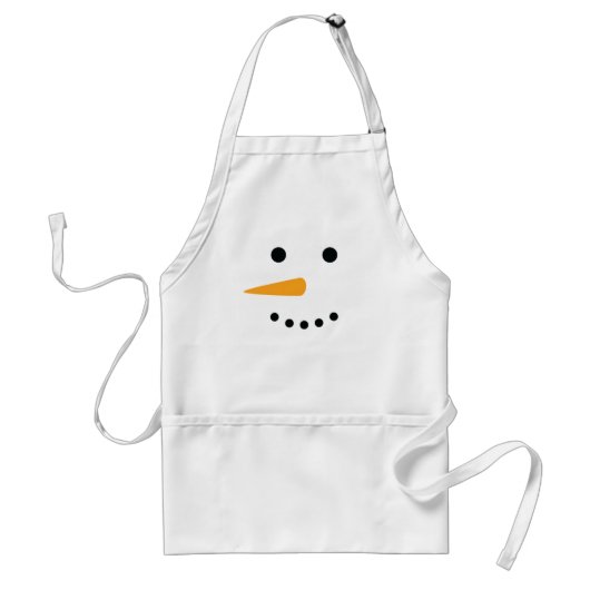 Snowman Face Standaard Schort (Voorkant)