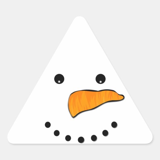 Snowman Face Sticker (Voorkant)